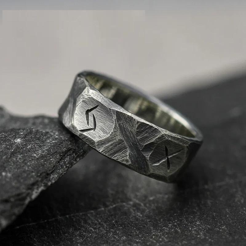 Handmade Sterling Silver Viking Ring, Replica, Shield Ring, Norse Ring