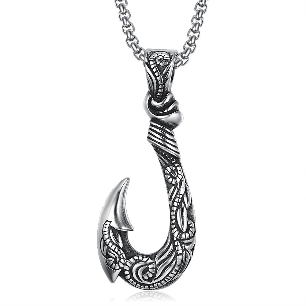 Embrace Strength and Prosperity with our Fish Hook Pendant Necklace Buy  Now!