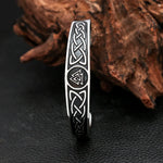 Fashion Creative Vikings Valknut Bracelets For Men Women 316L Stainless Steel Nordic Celtics Knot Open Bangle Jewelry Wholesale