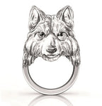 Silver Wolf Ring