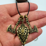 VIKING NECKLACE - AXE & SHIELD