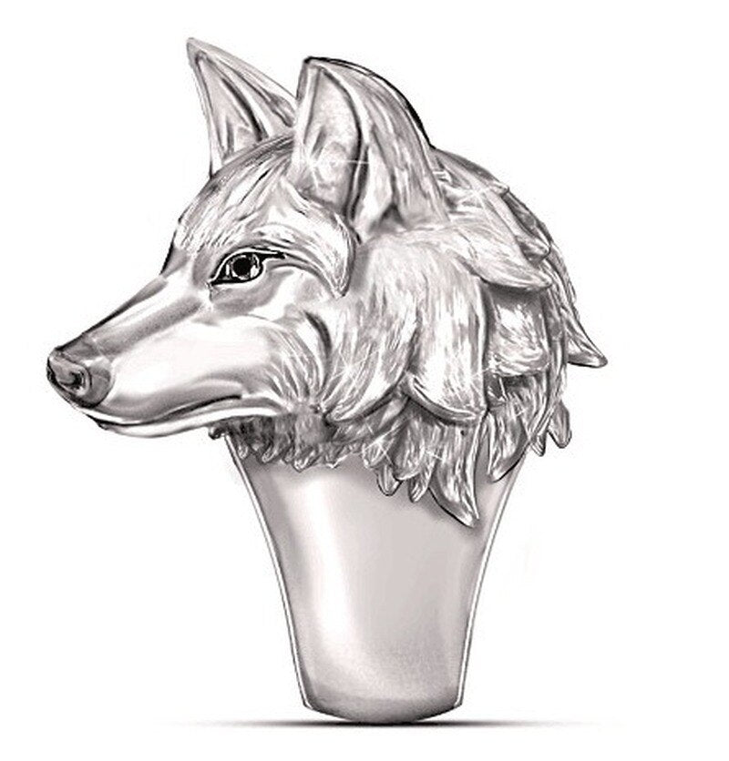 Silver Wolf Ring