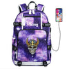 Viking Valknut USB Charging Multifunction Travel Backpack - Starry Purple