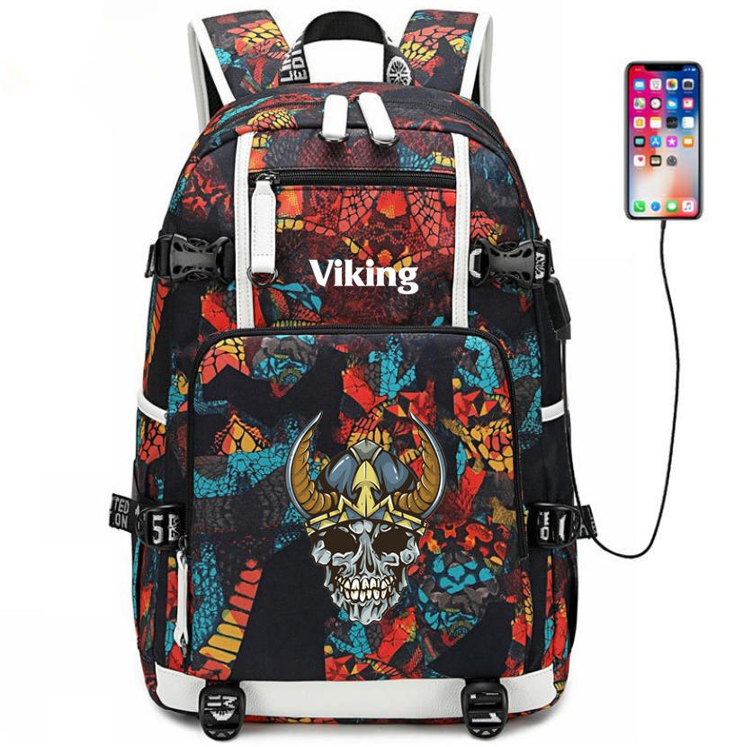 Viking Valknut USB Charging Multifunction Travel Backpack