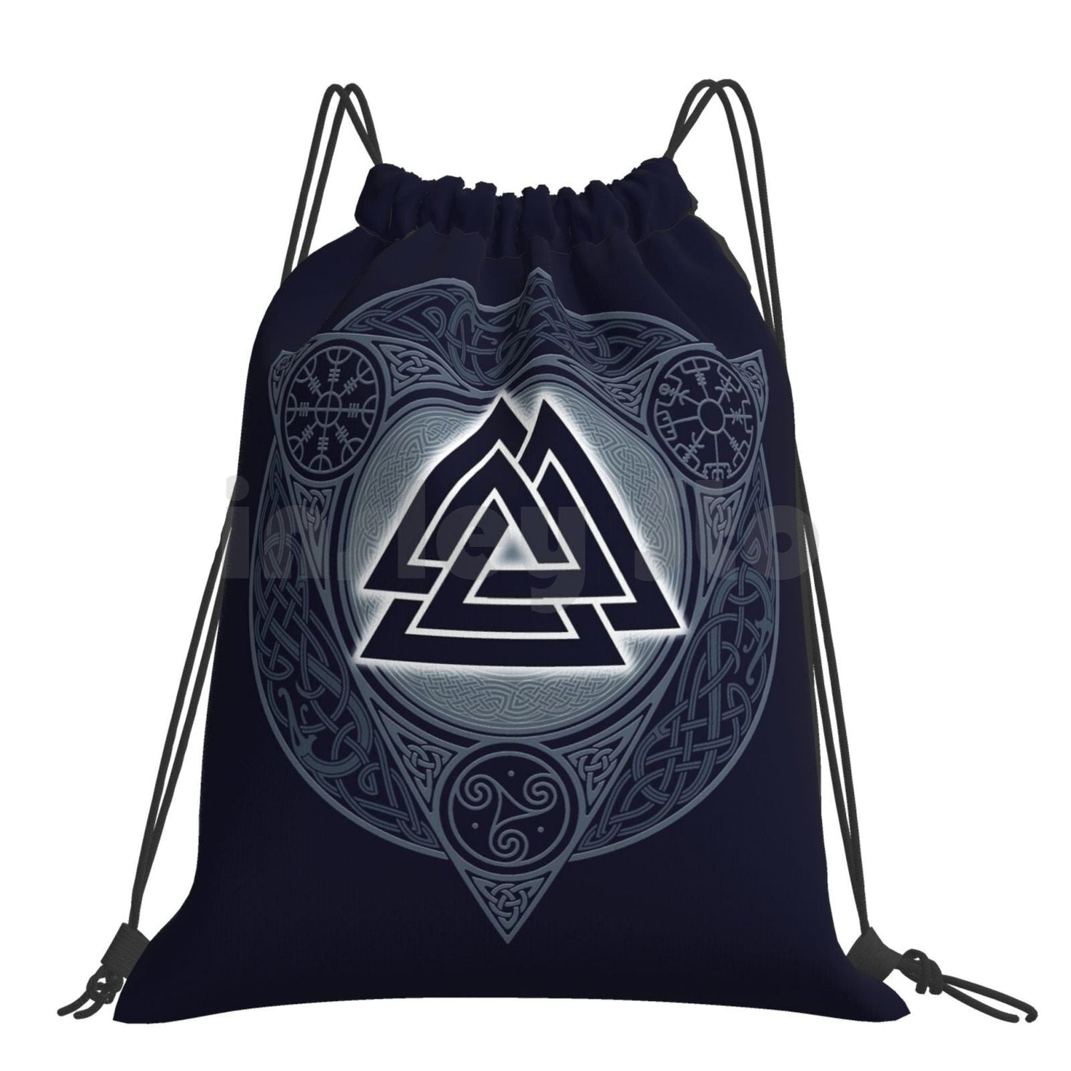 Valknut Viking Drawstring Bag