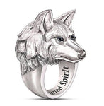 Silver Wolf Ring