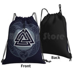 Valknut Viking Drawstring Bag