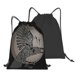 Norse Raven Drawstring Bag