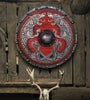 Odin's Wolves Viking Battle Shield - Wooden Wall Hanging Decor