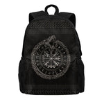 Vegvisir With Ouroboros Large Capacity Viking Backpack