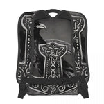 Thor's Hammer With Raven Large Capacity Viking Backpack