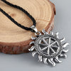 Slavic Sun Wheel Pendant Necklace