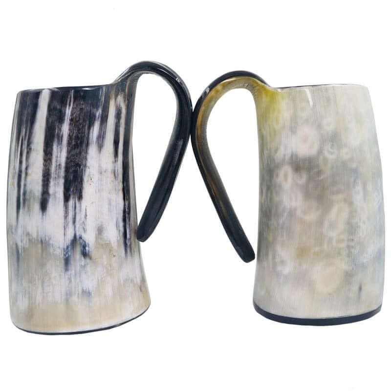 DRINKING HORN MUG POLISHED - viking drinking horn