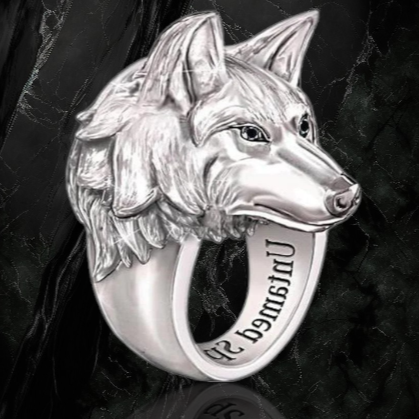 Silver Wolf Ring