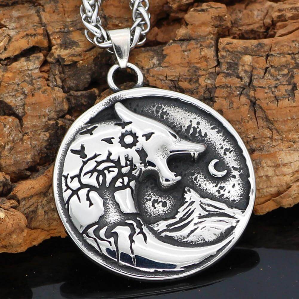 Fenrir Swallowing Sun Necklace