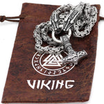 King Chain With Dragon Heads & Mjolnir Pendant