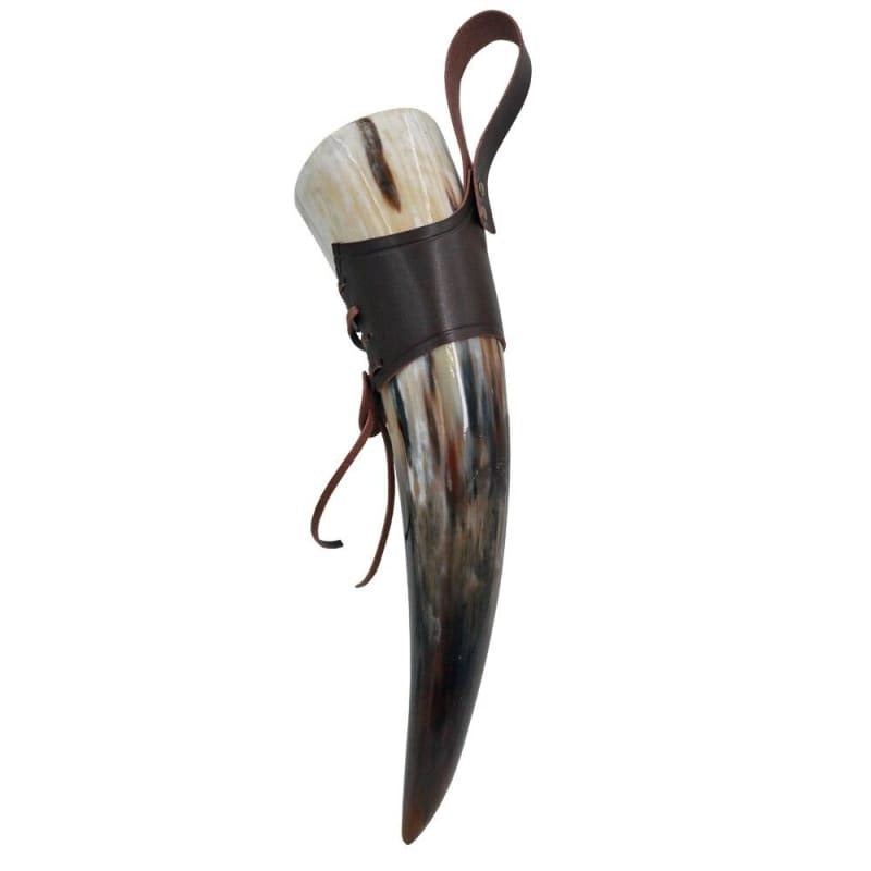 NATURAL VIKING DRINKING HORN WITH STAND - 100003290