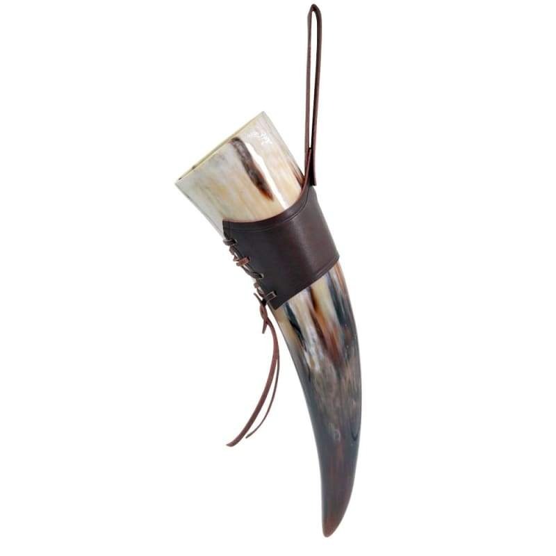 NATURAL VIKING DRINKING HORN WITH STAND - 100003290