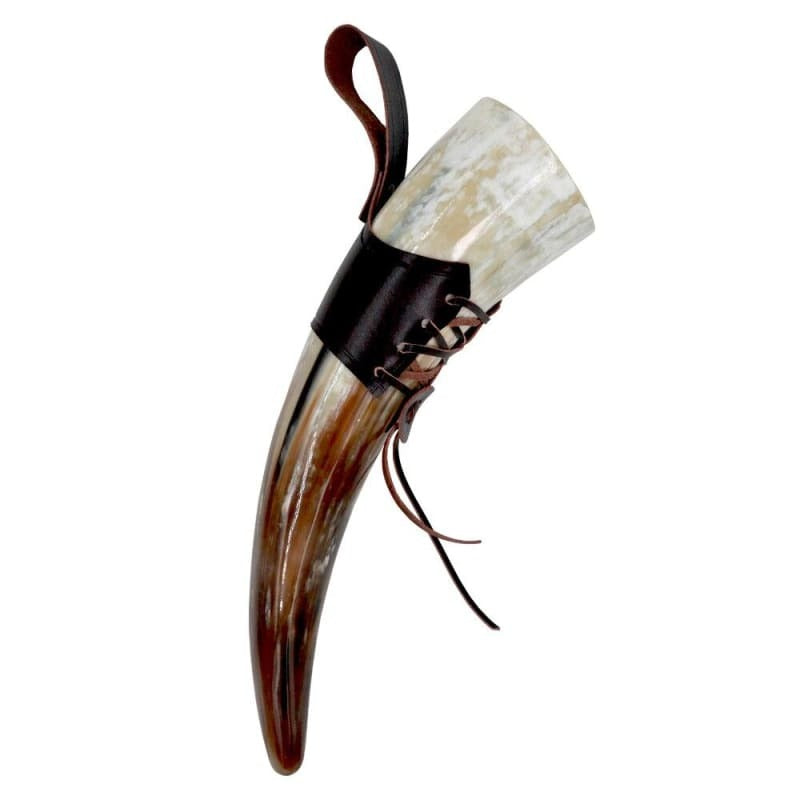 NATURAL VIKING DRINKING HORN WITH STAND - 100003290