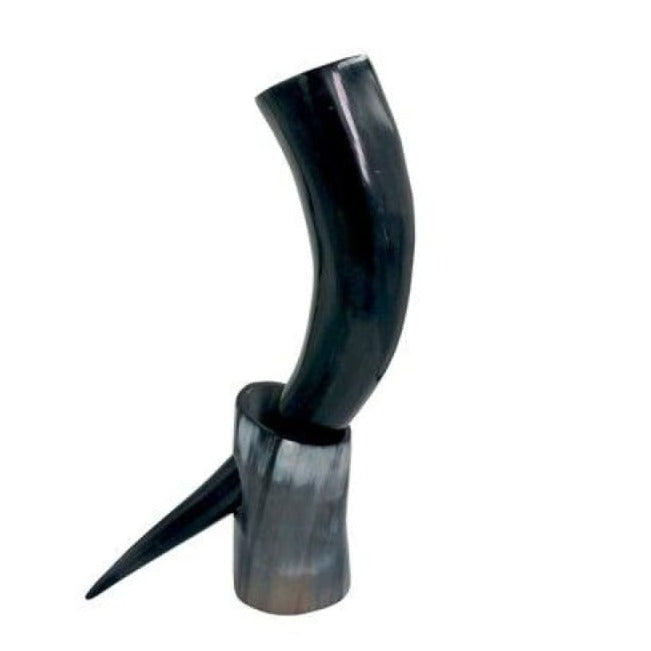 NATURAL VIKING DRINKING HORN WITH STAND - SE710 with Stand / 301-400ml - 100003290