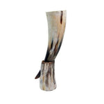 NATURAL VIKING DRINKING HORN WITH STAND - SE715 with Stand / 301-400ml - 100003290