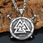 Valknut Shield Necklace