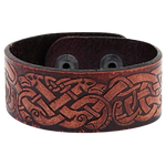 VIKING DRAGON KNOT BRACELET - viking leather cuff