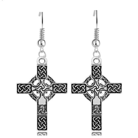 VIKING EARRINGS - CELTIC CROSS - celtic cross