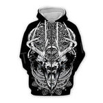 VIKING HOODIE - 3D PRINT MAGNI - ZIPPER / XXXS - 200000344