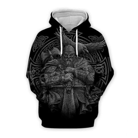 VIKING HOODIE - NEW FASHION ALLFATHER - HOODIE / XXXS - 200000344