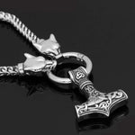 Viking Necklace - Mjolnir Pendant - Fenrir - fenrir pendant