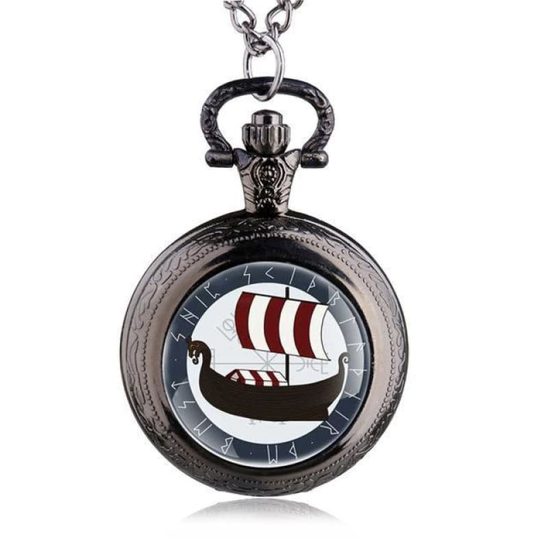 VIKING POCKET WATCH - Black - pocket watch