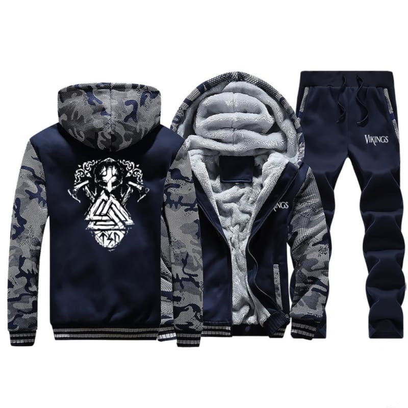 VIKING TRACKSUIT - PANT & HOODIE - Dark Blue 5 / M - VIKING TRACKSUIT / PANT & HOODIE