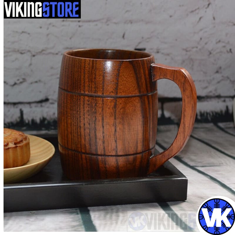 WOOD BEER MUG 400ML - beer mug